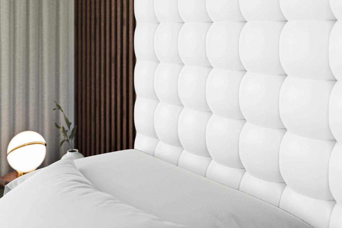 BOXBETT VIONE-Z - 200 x 200 - H4 - Weiß Hochglanz - Weiß, Holzwerkstoff (200/200cm) - ALTDECOR