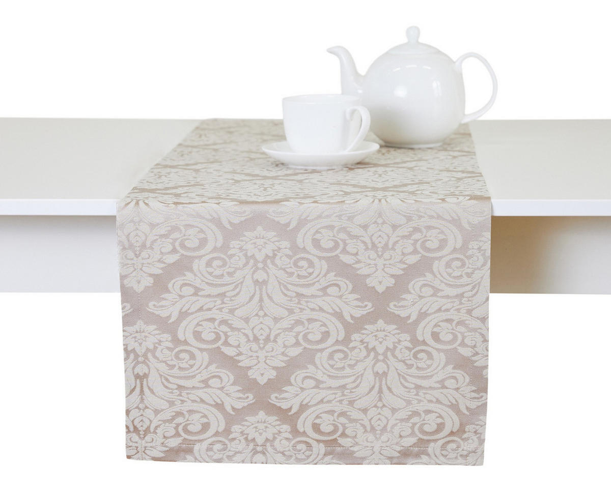 TISCHLÄUFER Cotini - Beige, Textil (180/40/1cm) - home&you