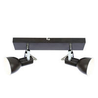 DECKENLEUCHTE XENIA Braun beweglicher Spot - Schwarz, Metall (32/12.5/14cm) - Globo Lighting