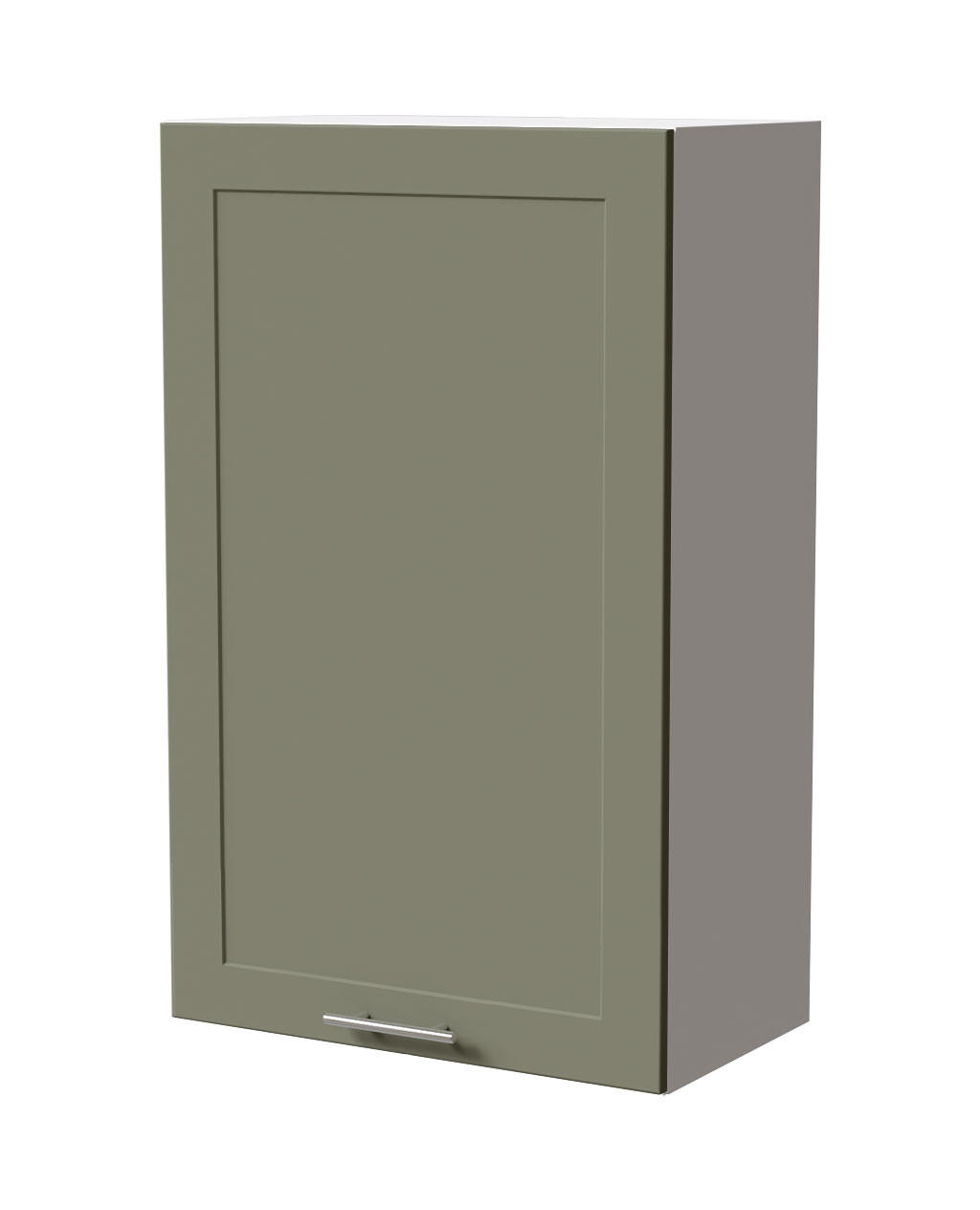 HÄNGESCHRANK Oslo W4/60/1 Weiß / Reed Green Matt 60 / 32,5 / 96cm - Weiß/Grün, Holz/Holzwerkstoff (60/96/32.5cm) - Feldmann-Wohnen