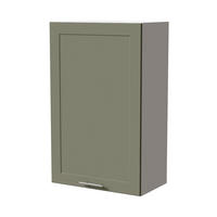 HÄNGESCHRANK Oslo W4/60/1 Weiß / Reed Green Matt 60 / 32,5 / 96cm - Weiß/Grün, Holz/Holzwerkstoff (60/96/32.5cm) - Feldmann-Wohnen