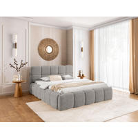 POLSTERBETT SOFIA Bettkasten Lattenrost 200x200 Grau - Grau, Holz (200/200cm) - Furnistar