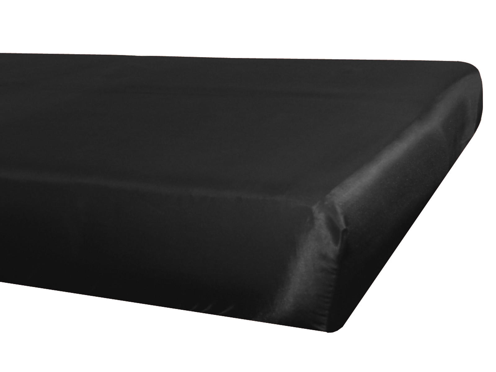 SPANNBETTTUCH Glanz Satin schwarz 100/200 cm - Schwarz, Textil (100/200cm) - beties Heimtextil