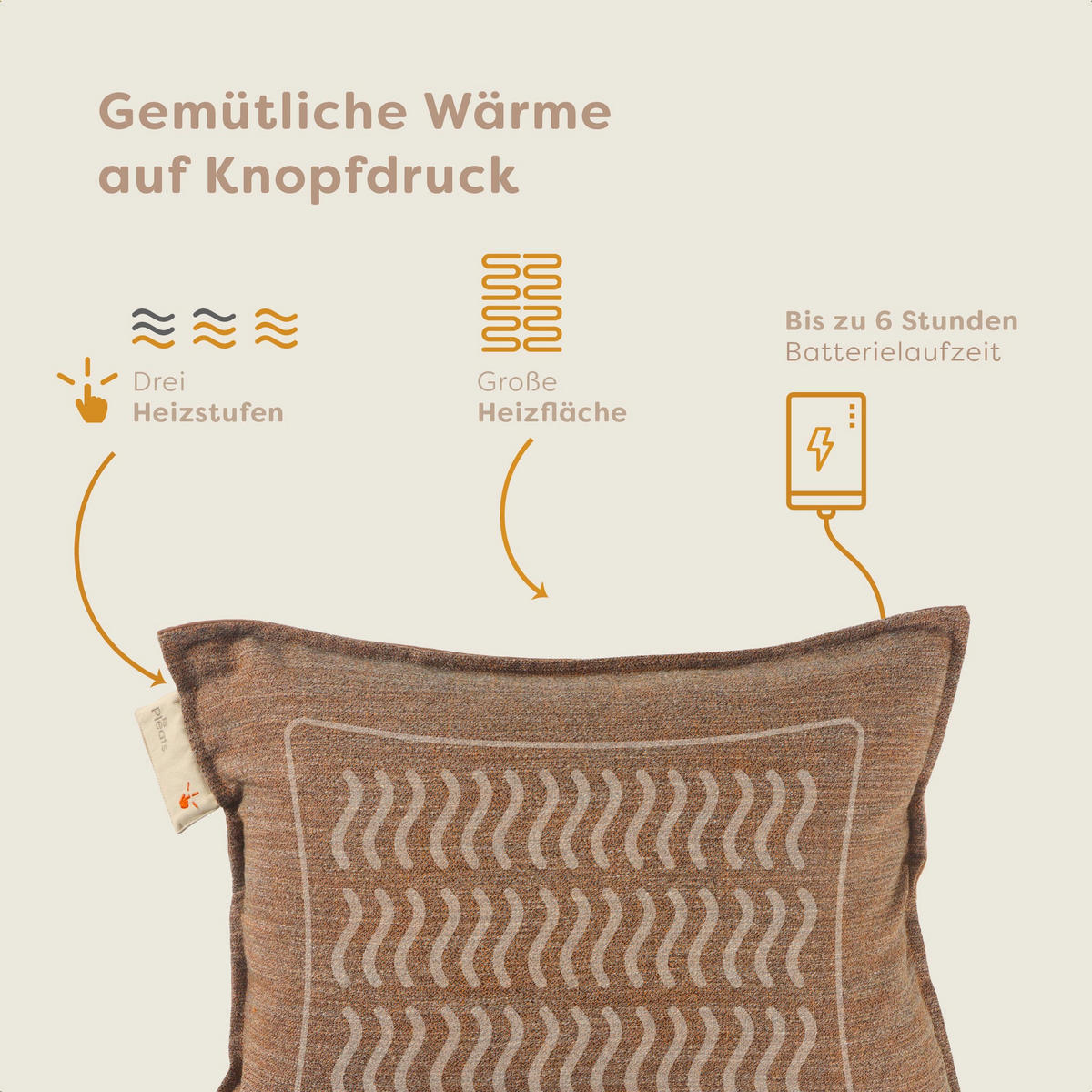 HEIZKISSEN Boho 45x60cm Spiced Cider - Dunkelrot, Textil (45/60cm) - Pleafs