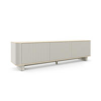 TV-SCHRANK Hängende RTV Kommode 200 cm Misterio mit Lamellen Cashmere Eiche Vicenza - Creme, Holzwerkstoff (200/42/40cm) - Jerpax