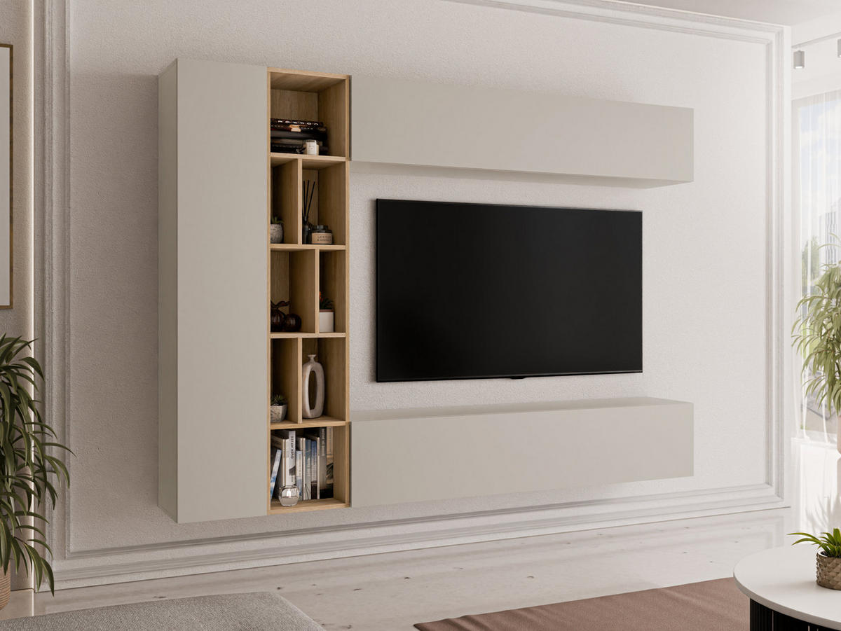 WOHNWAND Kodita - Kaschmir, Holzwerkstoff (224/160/33cm) - MIRJAN24