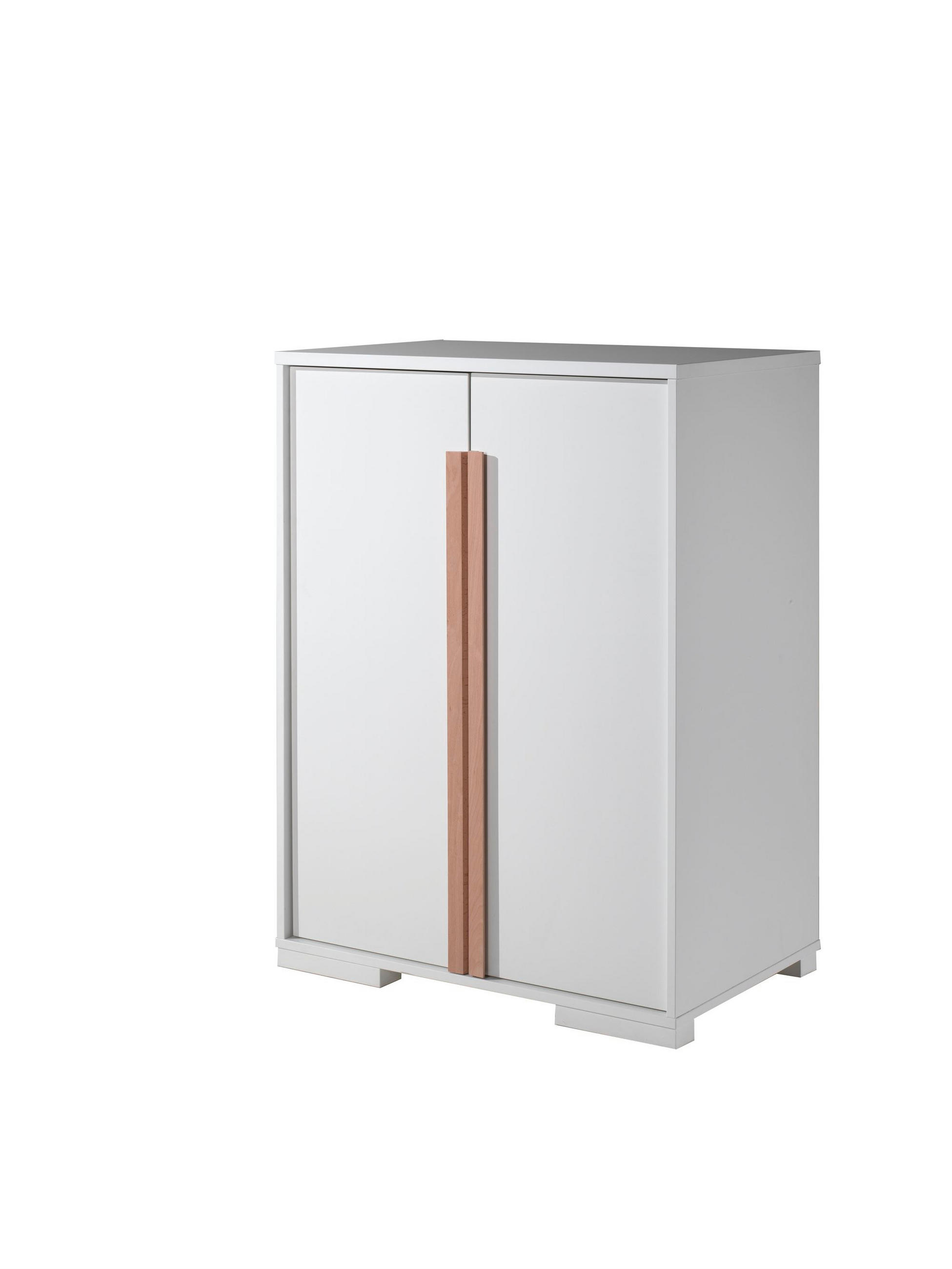 WÄSCHESCHRANK Kariotta 86x56x116 aus Massivholz+Holzwerkstoff in Weiß - Weiß, Holzwerkstoff (86/116/56cm) - 58aufmkessel
