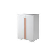 WÄSCHESCHRANK Kariotta 86x56x116 aus Massivholz+Holzwerkstoff in Weiß - Weiß, Holzwerkstoff (86/116/56cm) - 58aufmkessel