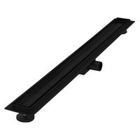 DUSCHRINNE 90cm - Schwarz, Metall (13.9/7.8/94cm) - LuxeBath