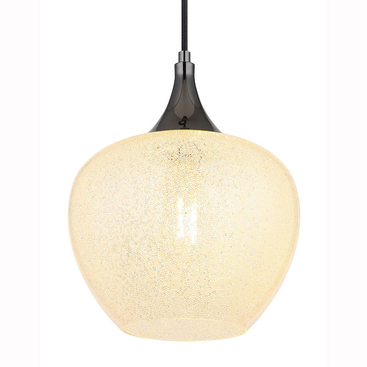 LED HÄNGELEUCHTE Glas Klar Silber - Silberfarben, Glas (24/24/120cm) - Globo Lighting