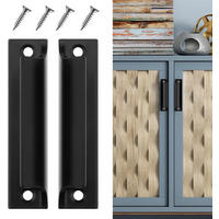 MÖBELGRIFF Schwarz 2er-Set 90 mm - Schwarz, Metall (2/2/9cm)