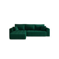ECKSOFA mit Schlaffunktion MILO L Monolith 37 Links - Grün, Textil (280/175cm) - Bedante