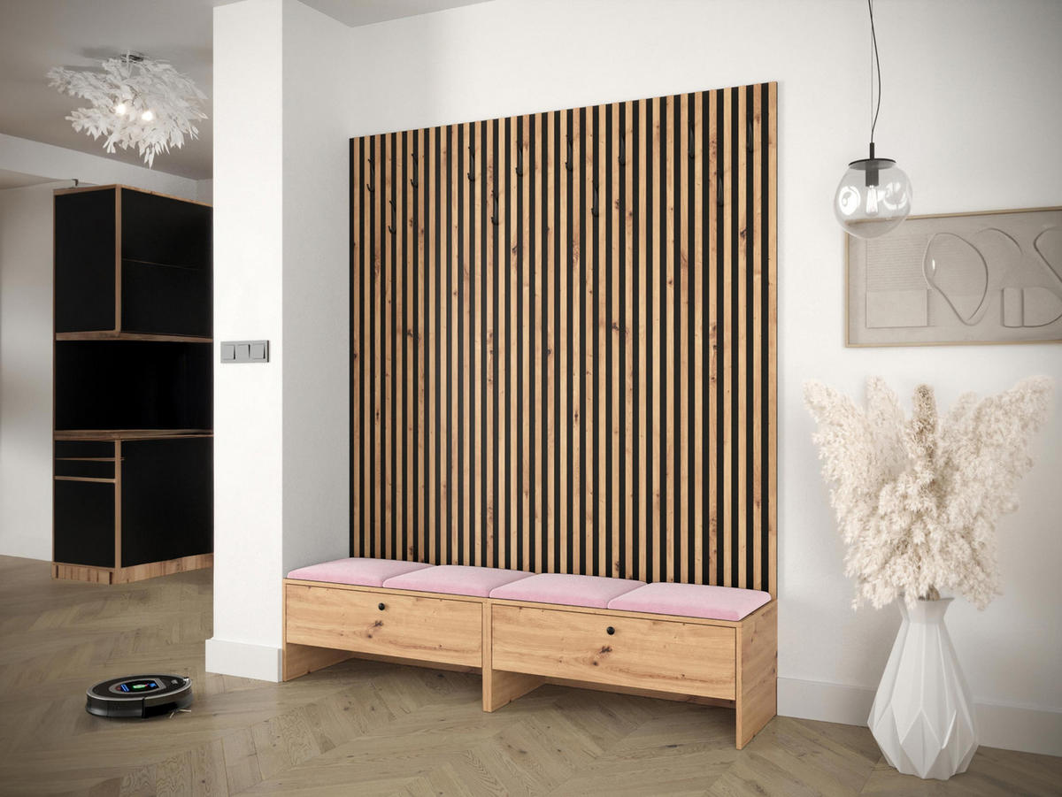 GARDEROBE Balma V - Rosa, Holzwerkstoff (170/206/44cm) - MIRJAN24