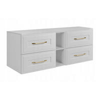 WASCHBECKUNTERSCHRANK CLASSIC 140 cm mit Arbeitsplatte Farbe: Mattweiß mit einer Mattweißen Platte - Weiß, Holzwerkstoff (140/58/46cm) - Rodan