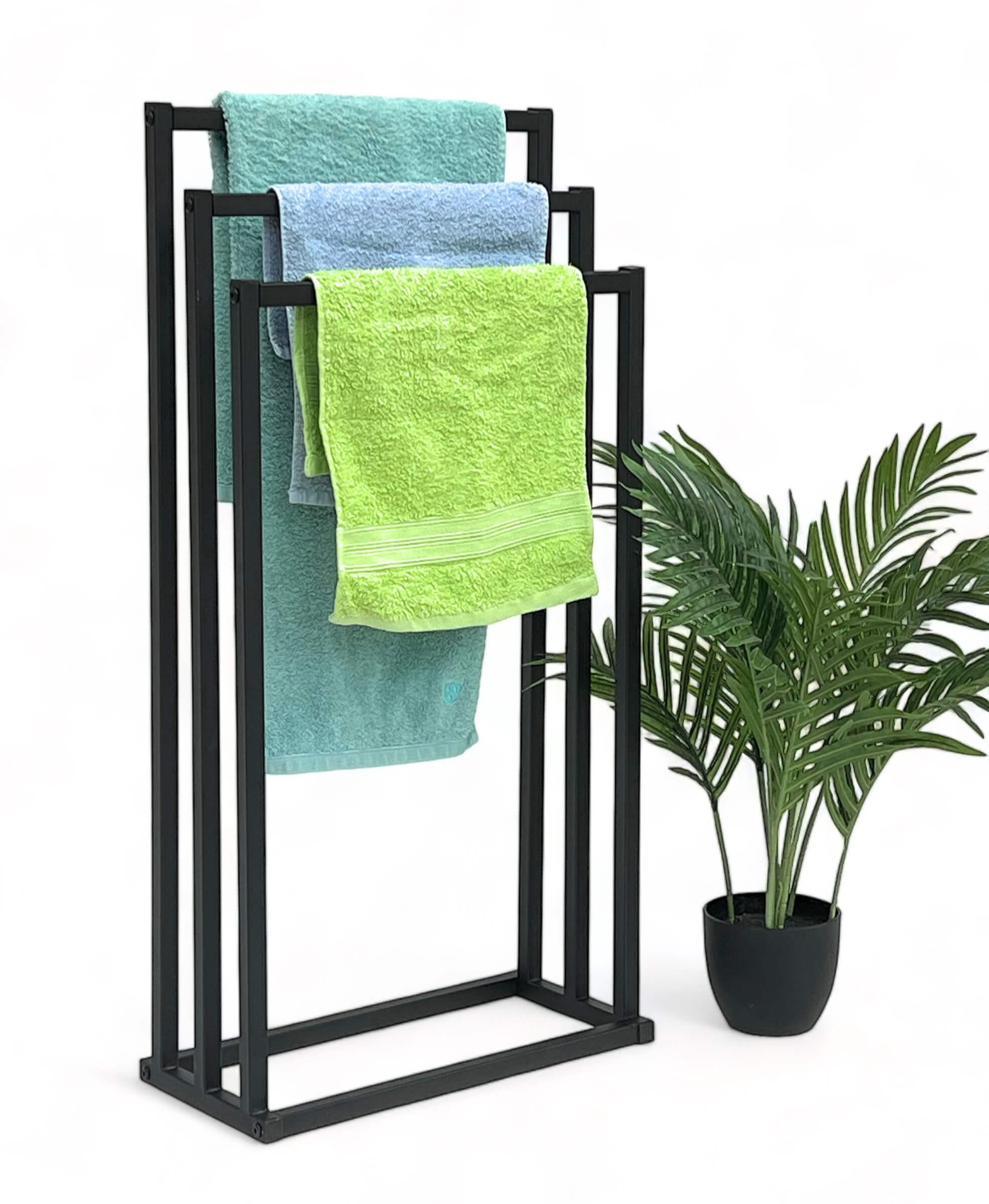 DanDiBo Handtuchhalter Schwarz 45x84x21 cm