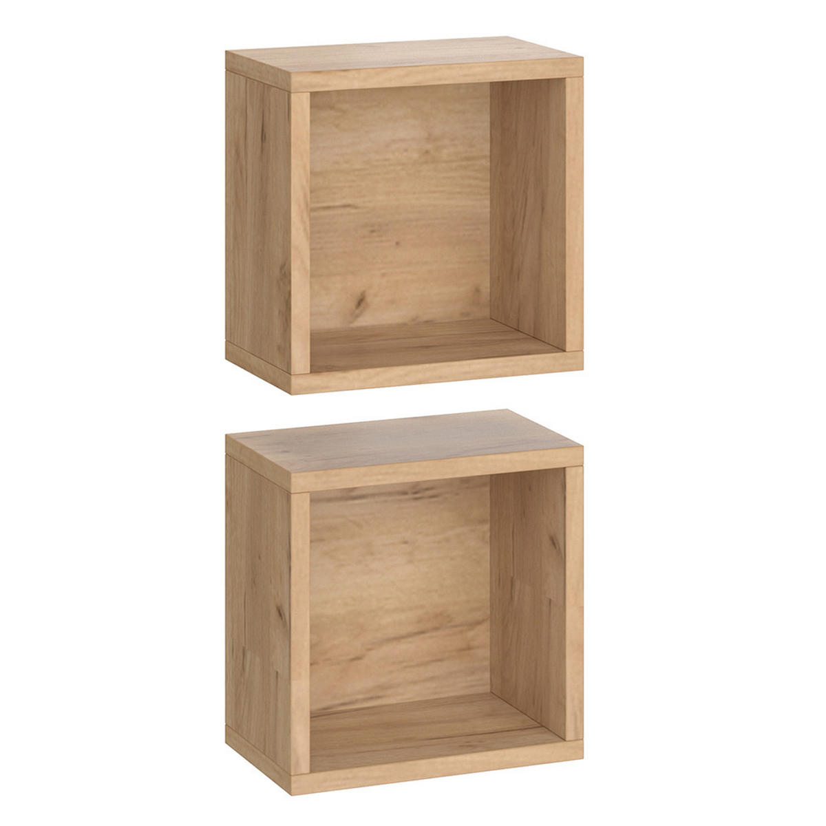 BADSCHRANK Senyo Goldkraft Eiche 25 x 25 cm 2er Set - Eiche Wotan/Sonoma Eiche, Holzwerkstoff (25/25/15cm) - Vicco