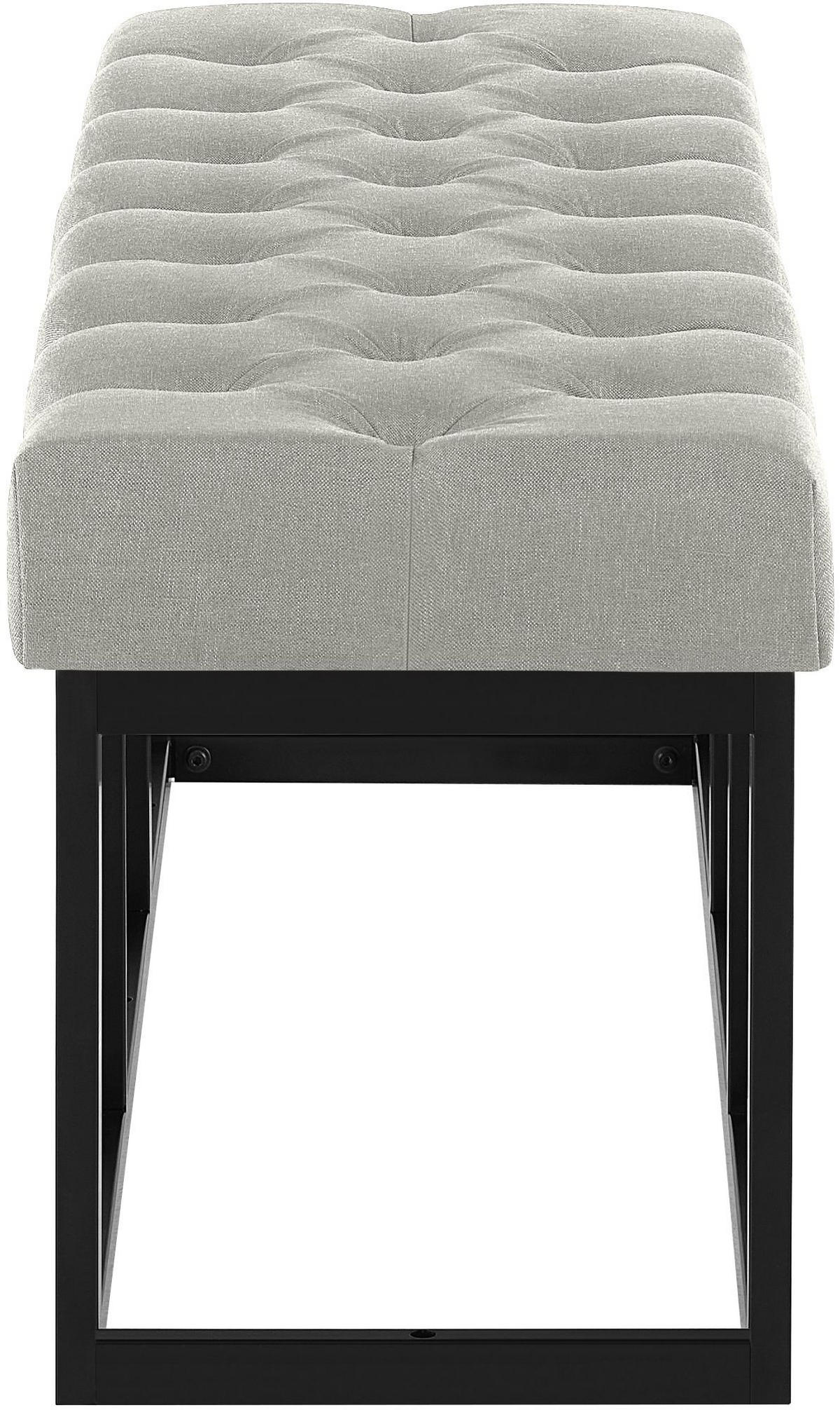 SITZBANK 120/38 cm Stoff Grau - Schwarz/Grau, Textil/Metall (120/46/38cm) - CLP