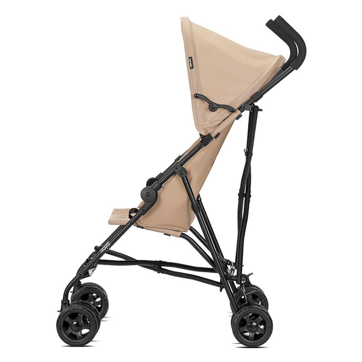 BUGGY Vaya beige/braun verstellbares Sonnendach, klappbar, Fußstütze - Beige, Metall (80/41/97cm) - Lorelli