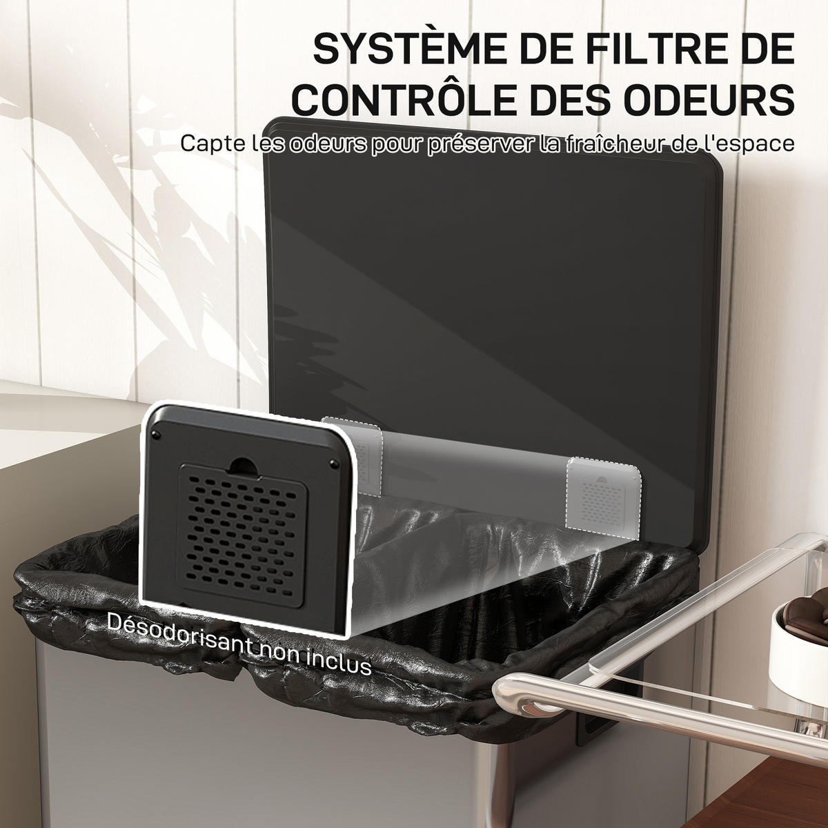 MÜLLEIMER DE-17654 2x30L Doppelkammer mit Soft-Close & Fußpedal Silber - Silberfarben, Metall (37.5/67/47.5cm) - ComfortXL