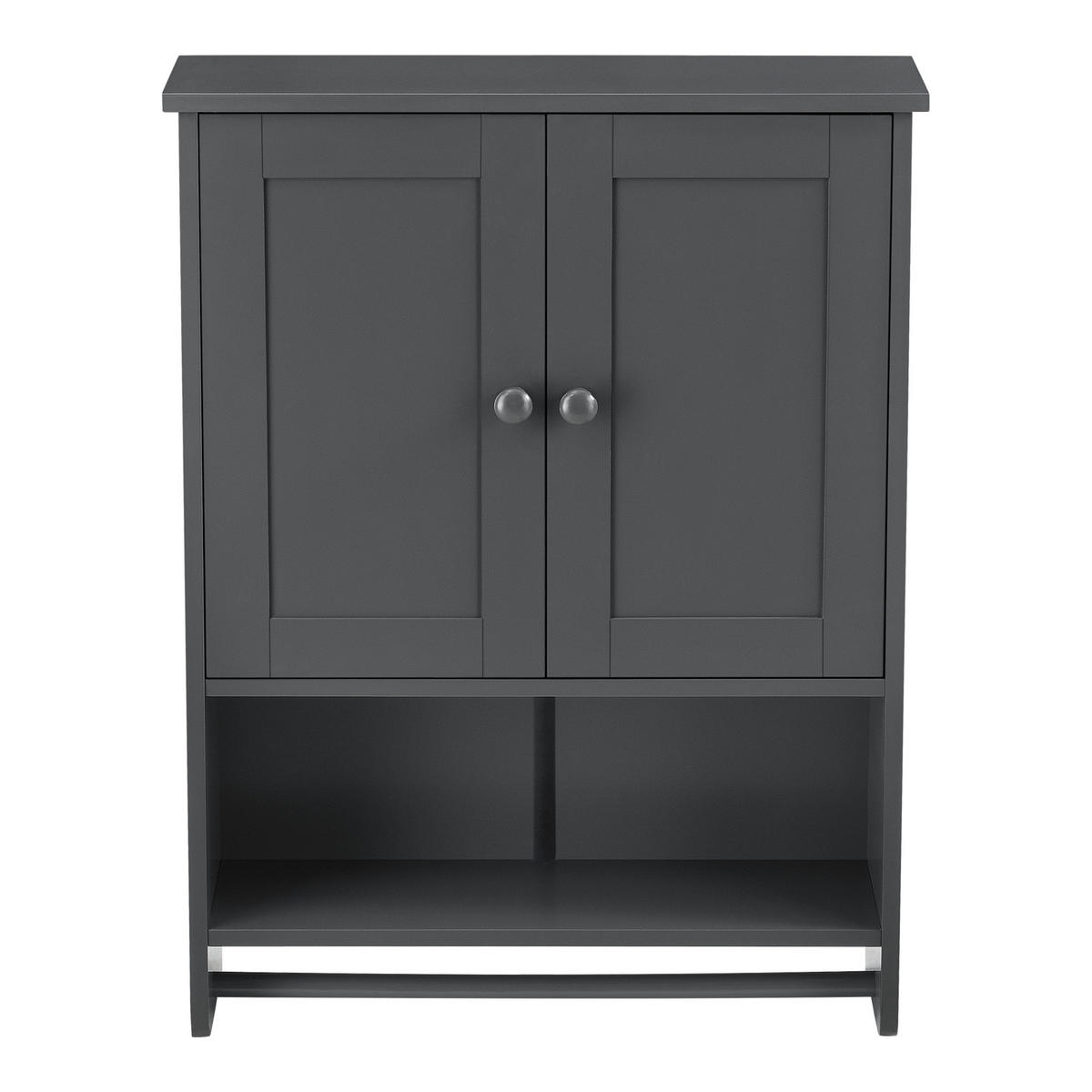 HÄNGESCHRANK Steyr - Dunkelgrau, Holzwerkstoff (48.7/65/14.5cm) - [en.casa]