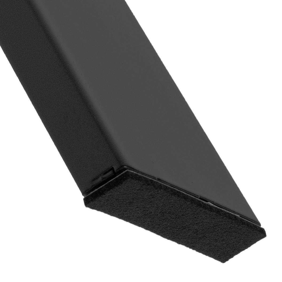 TISCHBEINE 2er Set Loft 44 x 42 cm Schwarz matt - Schwarz, Metall (8/42/44cm) - ML-DESIGN