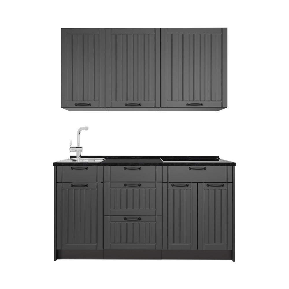 Vicco JEDNOTKOVÁ KUCHYNĚ Fame-Line, Tmavě šedá/Antracit, 150 cm bez pracovní desky