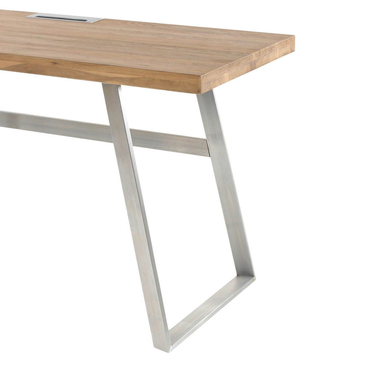 SCHREIBTISCH - Eichefarben, Holz/Metall (60/140/75cm) - home24