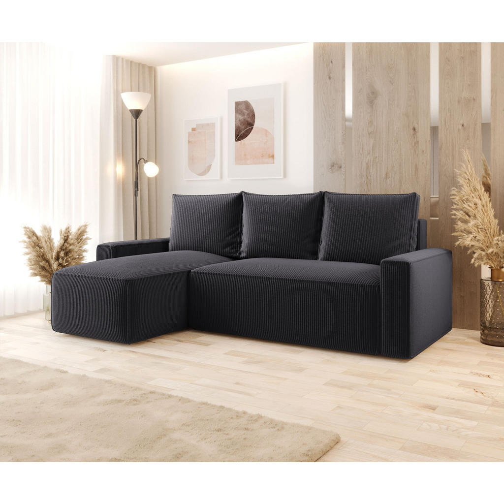 Thumbnail - Bedante Ecksofa, Graphit, Textil, L-Form, 232x140 cm, Wohnzimmer, Sofas & Couches, Wohnlandschaften, Ecksofas