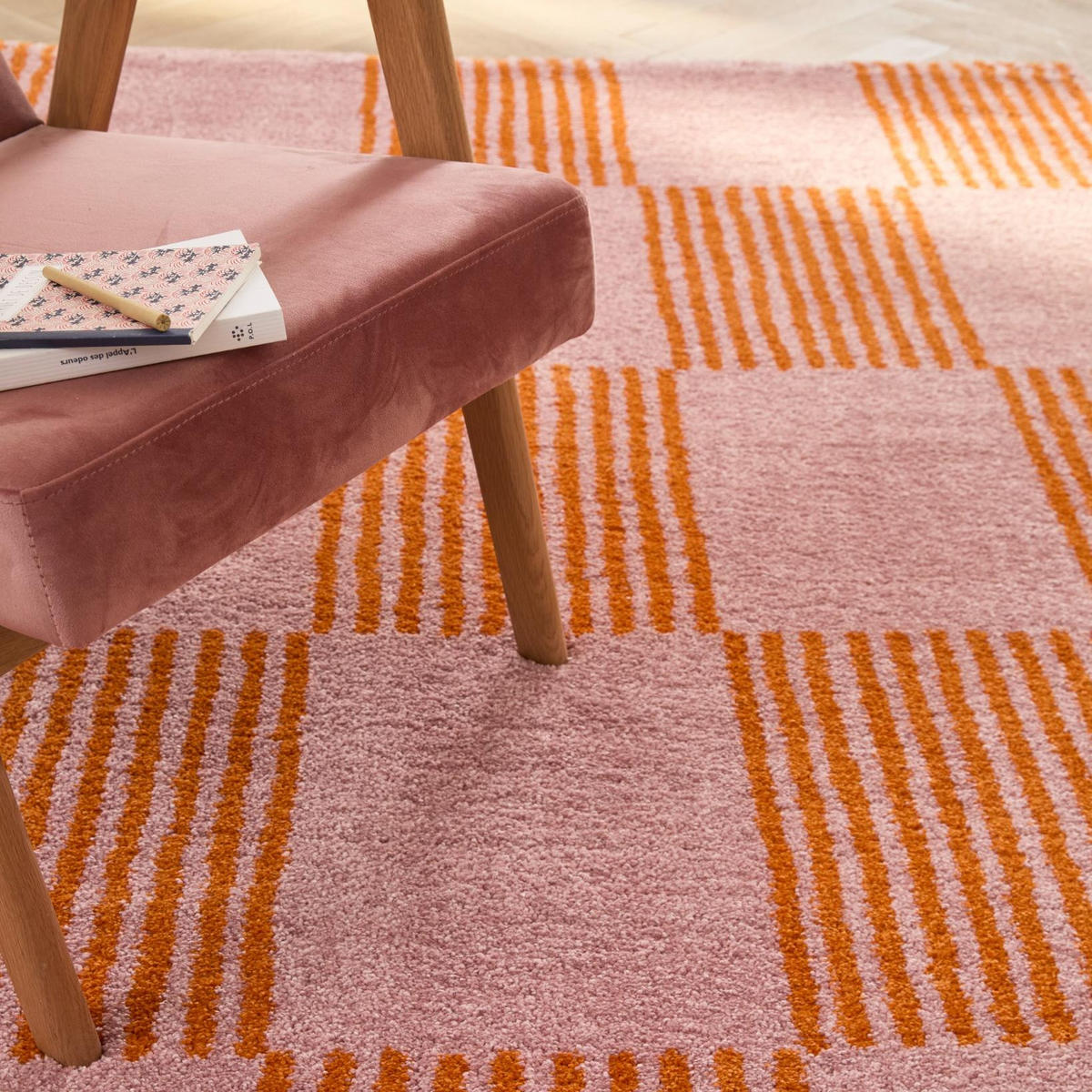 TEPPICH vintage mit blumenmuster orange Groovy 200x280 cm - Orange, Textil (200/280cm) - Nazar Rugs