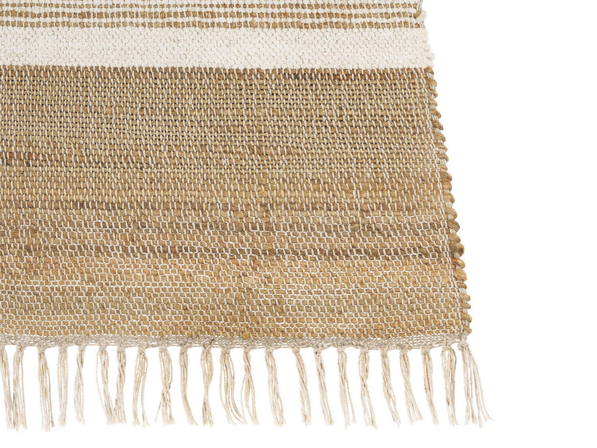 TEPPICH geflochten Talpur 230/160 cm - Beige, Naturmaterialen (160/230cm) - Beliani