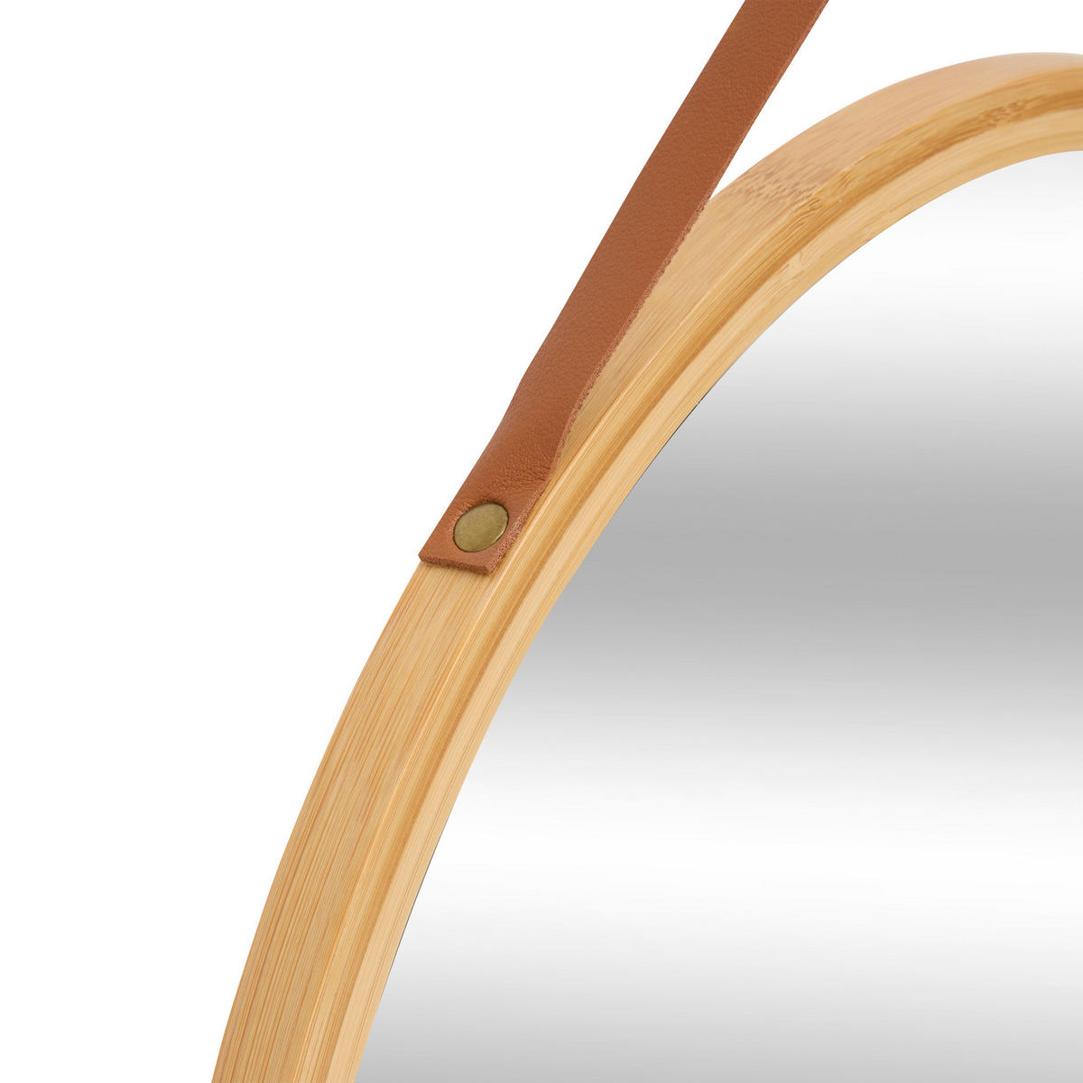 SPIEGEL mit Bambusrahmen Lobee 38/38/1,5 cm - Braun, Naturmaterialen (38/1.5/38cm) - 5five Simply Smart