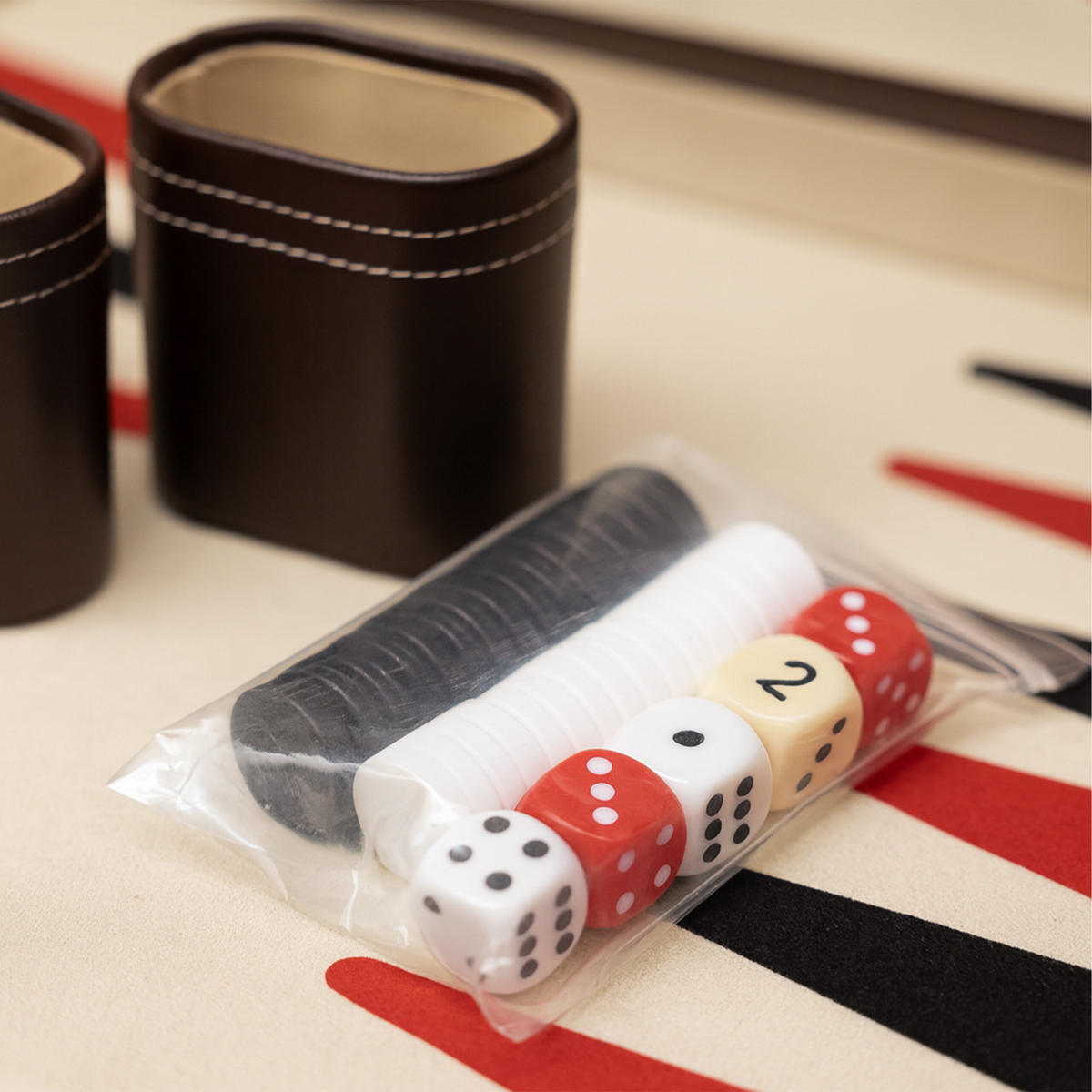 BACKGAMMON-KOFFER - Braun, Holzwerkstoff/Kunststoff (36/23.5cm) - Relaxdays