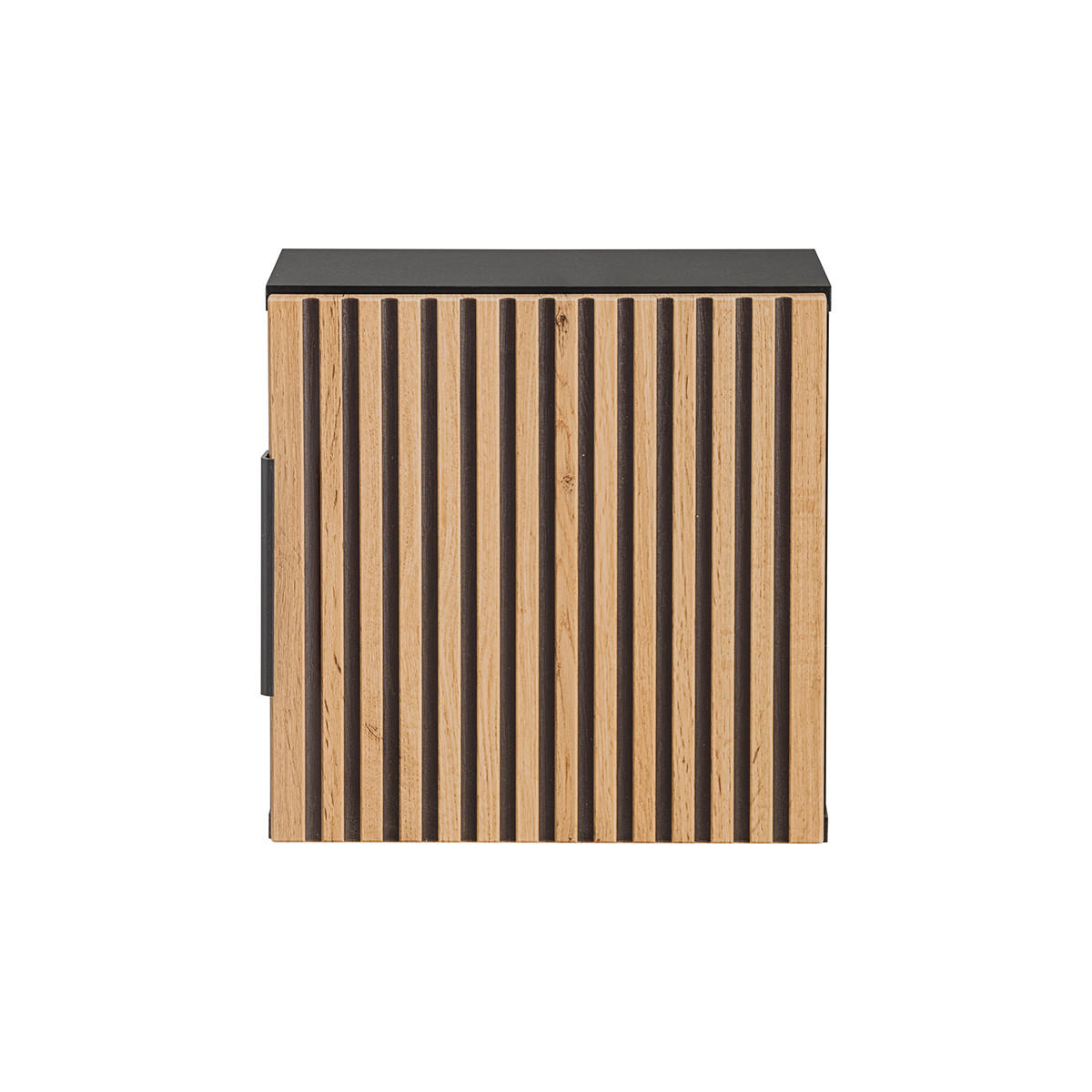 SCHRANK Gaia Holz in Eichenoptik und Schwarz - Schwarz, Holzwerkstoff (35/35/22cm) - Petits-meubles