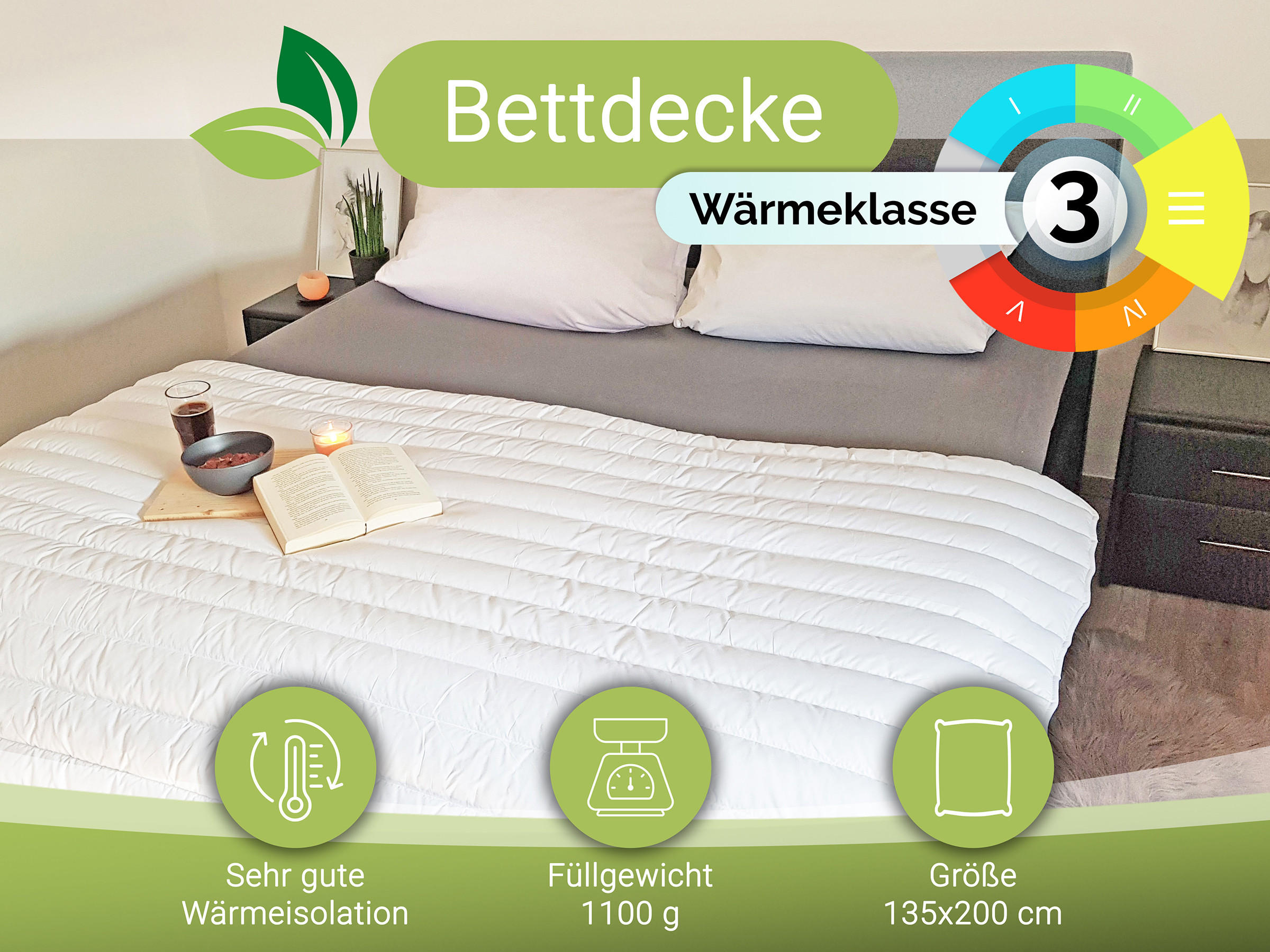 BETTDECKE, 135x200 cm, 100% Polyester, Weiß - Weiß, Textil (135/200cm) - Zollner