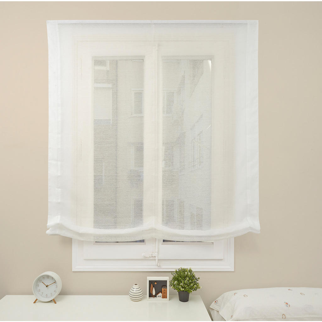 Thumbnail - Storesdeco Raffrollos, Weiß, Kunststoff, Uni, Rechteckig, 150x175 cm, CE, Wohntextilien, Rollos & Jalousien, Rollos, Raf...