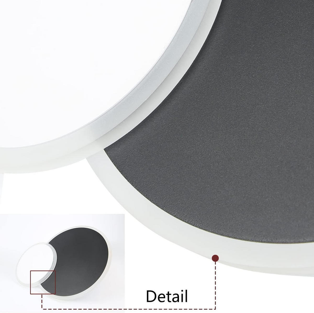 LED-DECKENLEUCHTE Christian 94/92/11 cm - Schwarz/Weiß, Kunststoff (94/92/11cm) - Nettlife