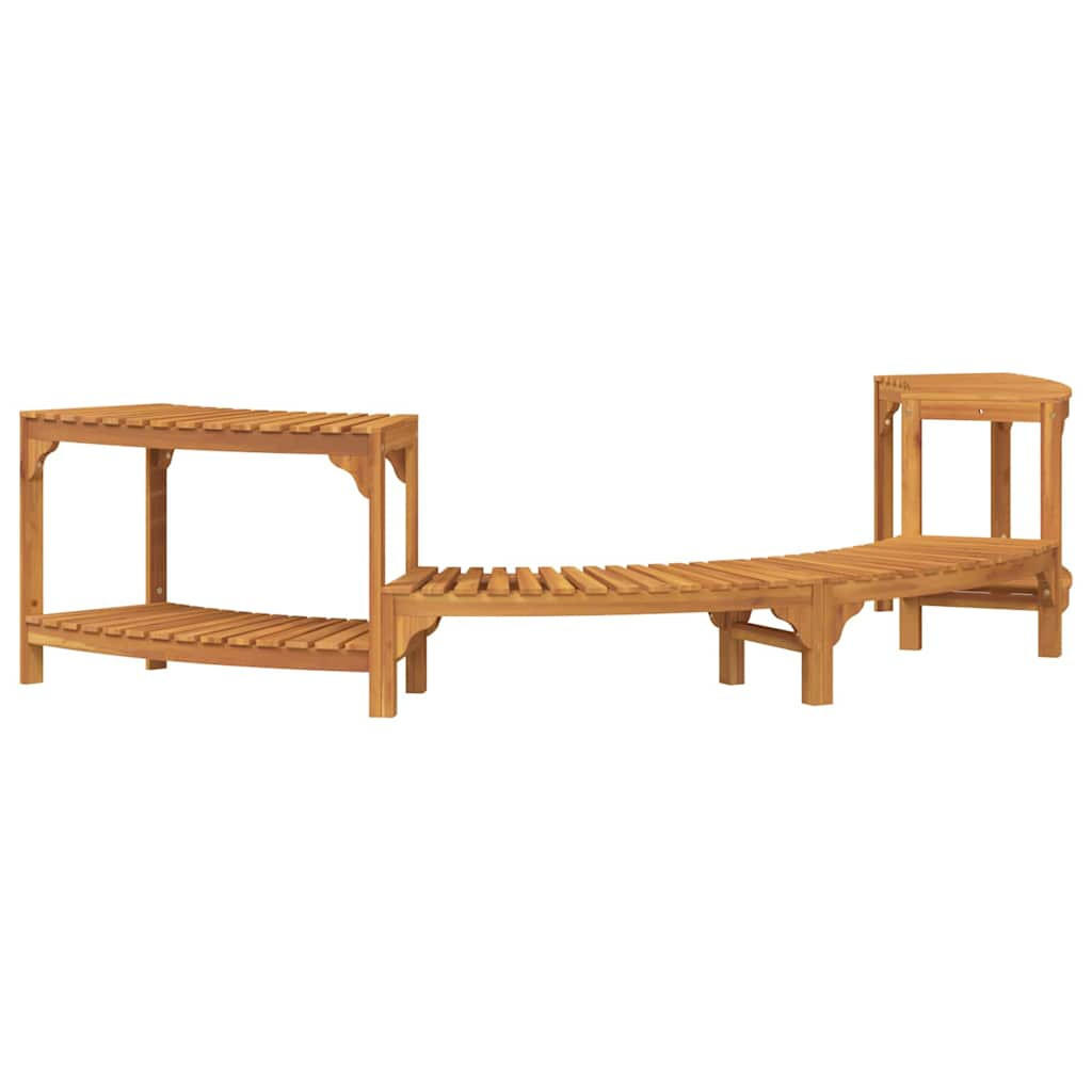 WHIRLPOOL Umgebung Halb-Rund Braun 272/120/55.5 Cm - Braun, Holz (120/55.5/272cm) - vidaXL