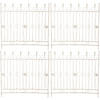 GARTENZAUN 4er Set Metall Antik-Creme - Creme, Metall (124/116cm) - CLP