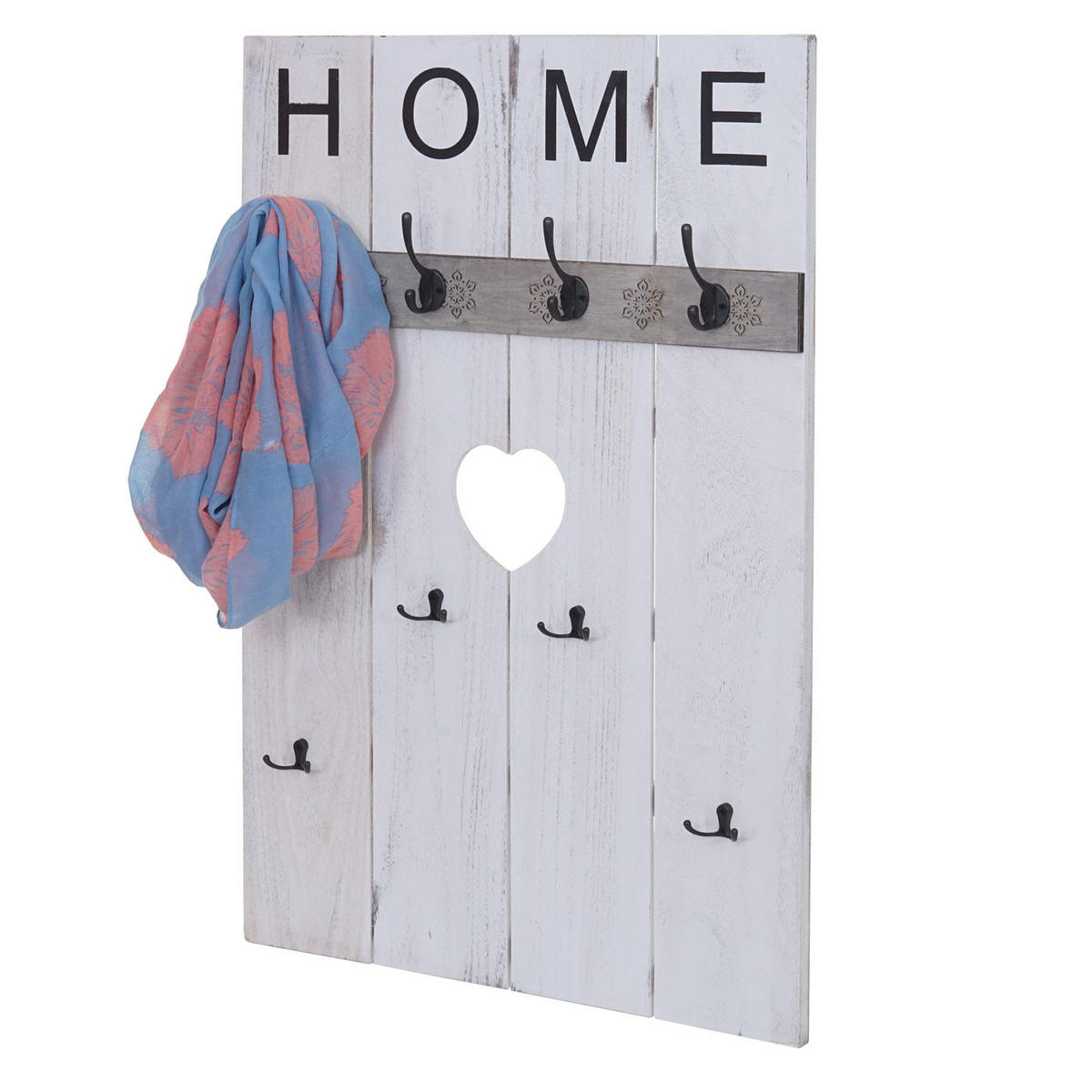 WANDGARDEROBE HOME SHABBY-LOOK Cremeweiß - Weiß, Holz (60/91/8cm) - MCW
