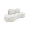 SOFA Flow Weiß, mit Kissen in Abriamo Stoff - Weiß, Holzwerkstoff (234/88/101cm) - Bettso