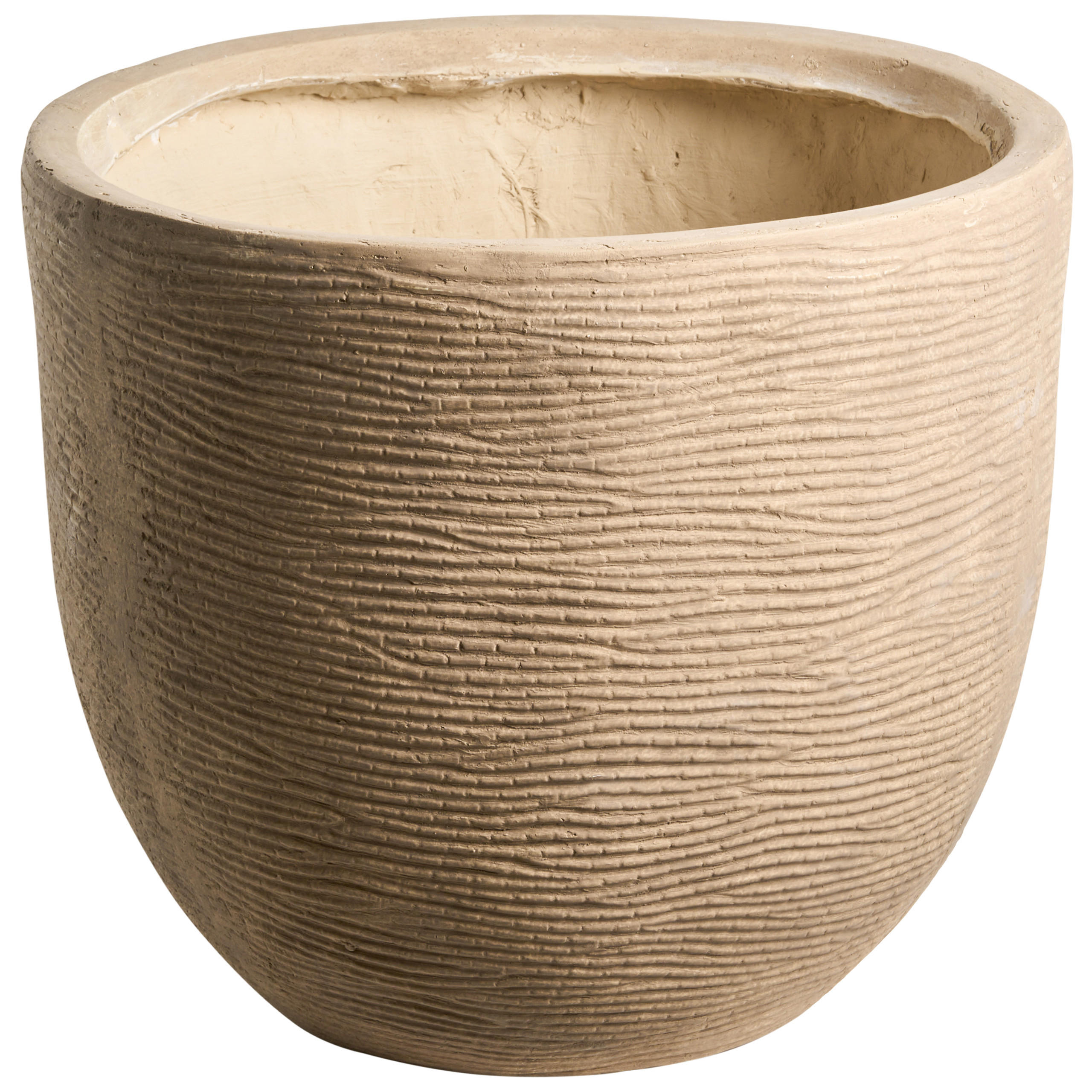 BLUMENKÜBEL Beige Lixouri - Beige, Keramik (40cm) - Beliani