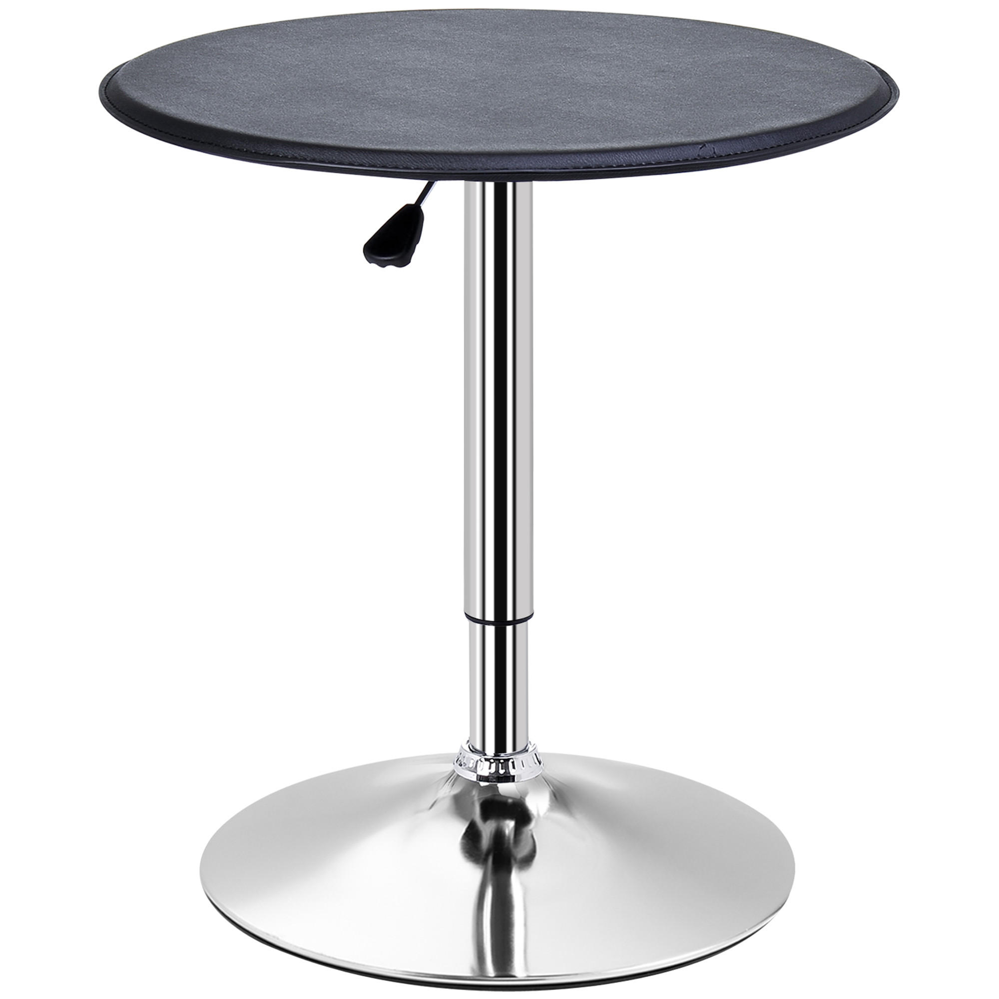 BARTISCH, Chromstahl, Holz, Schwarz - Schwarz, Metall (63/93/63cm) - HOMCOM