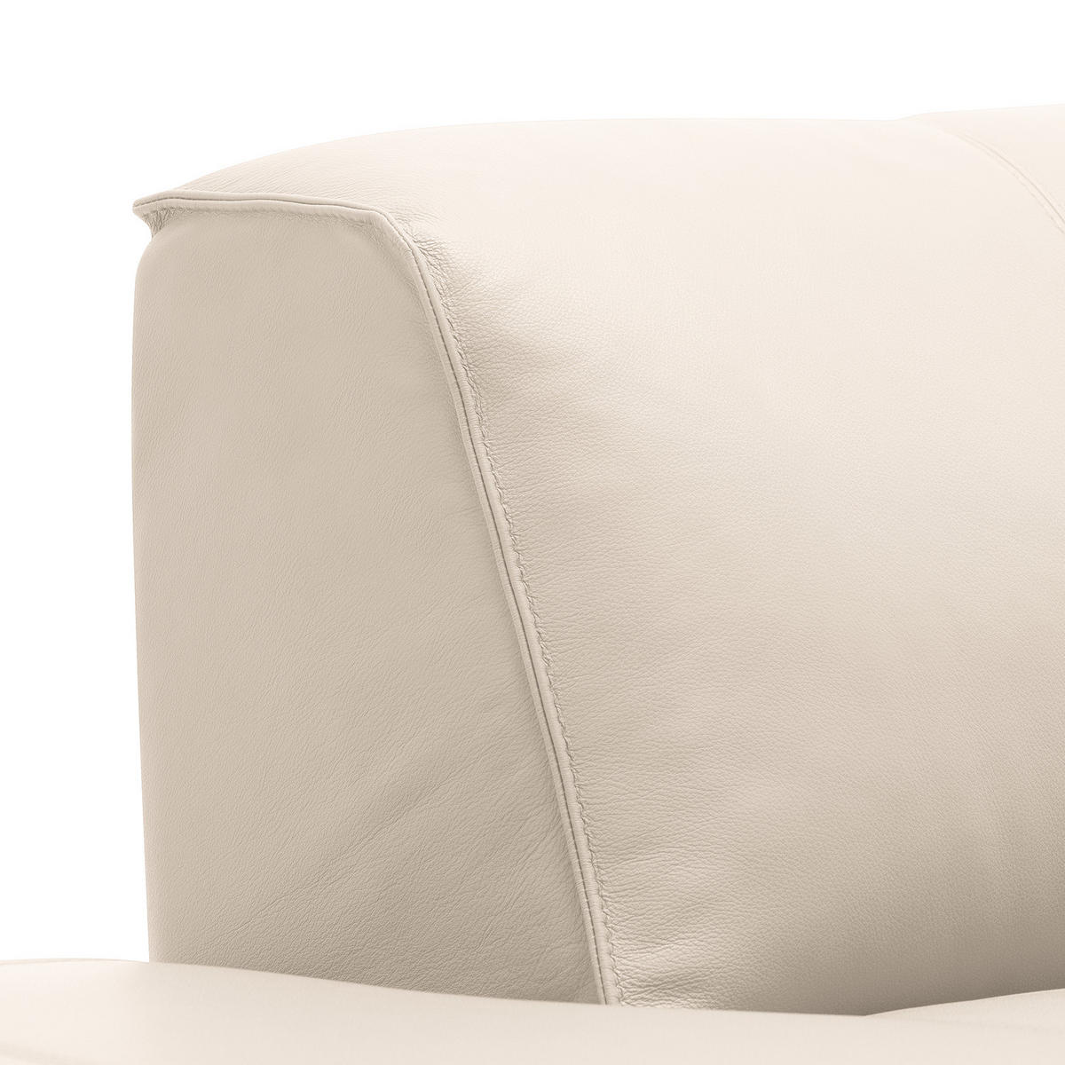 WOHNLANDSCHAFT mit Longchair - Hellgrau/Schwarz, Leder/Kunststoff (325/71/235cm) - home24