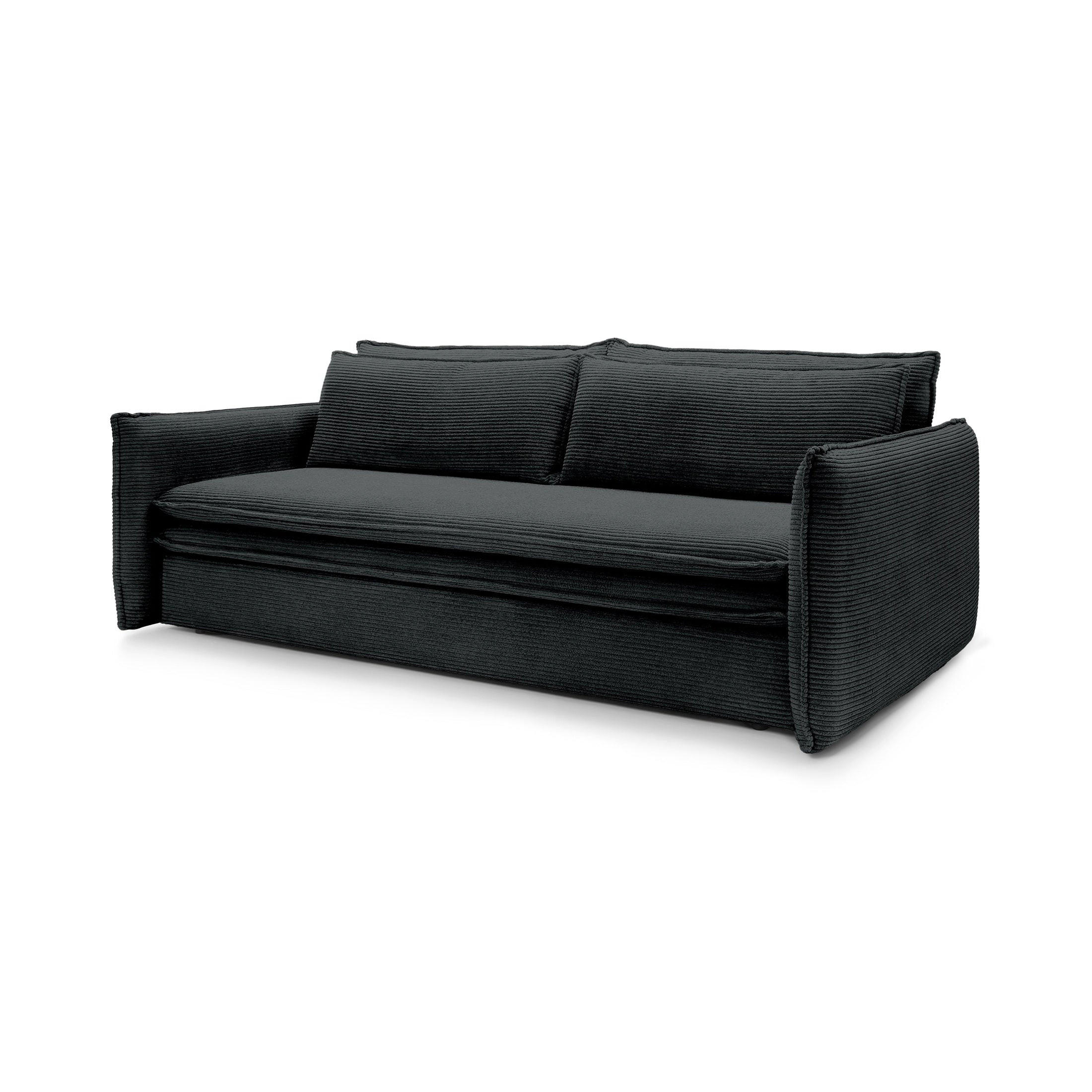 Pillovely Sofa Schwarz 240x82x95 cm