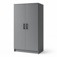 ŠATNÍ SKŘÍŇ S OTOČNÝMI DVEŘMI SILO, 90/180/50 cm 2dveřová, šedá - šedá, kompozitní dřevo (90/180/50cm) - MASSENO