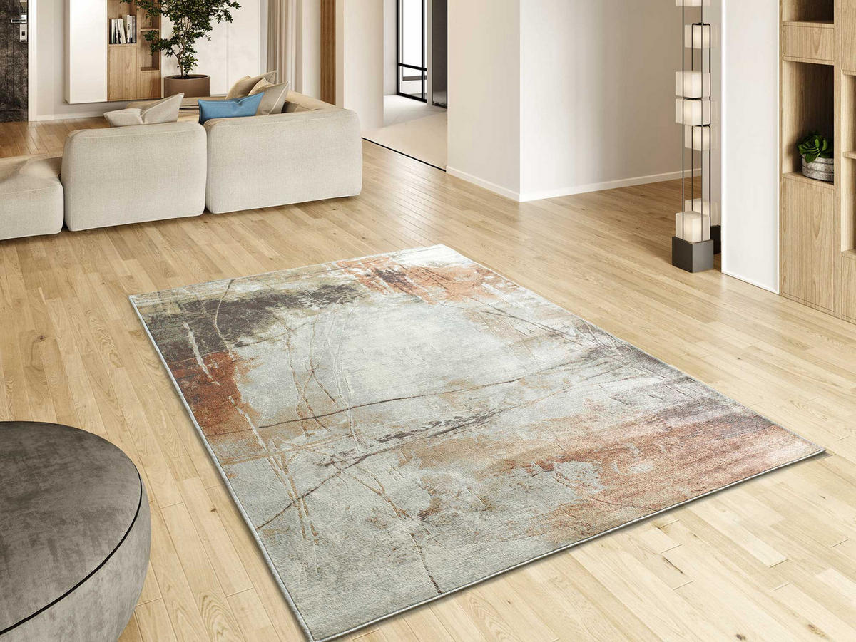 WEBTEPPICH Creme Bleik 135/195 cm - Rostfarben/Beige, Textil (135/195cm) - Atticgo