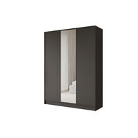 KLEIDERSCHRANK - LUSSO - 150 - Schwarz - Goldfarben/Schwarz, Holzwerkstoff (150/200/51cm) - ALTDECOR