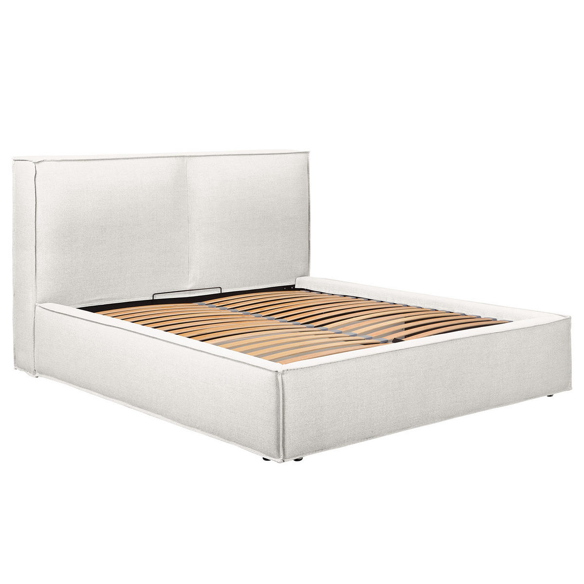 POLSTERBETT - Weiß, Textil (160/200cm) - home24