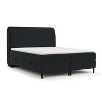 BOXBETT Lunaro 200/200 cm Anthrazit im Modesto Stoff - Anthrazit/Schwarz, Holz/Holzwerkstoff (200/200cm) - AltaBeds