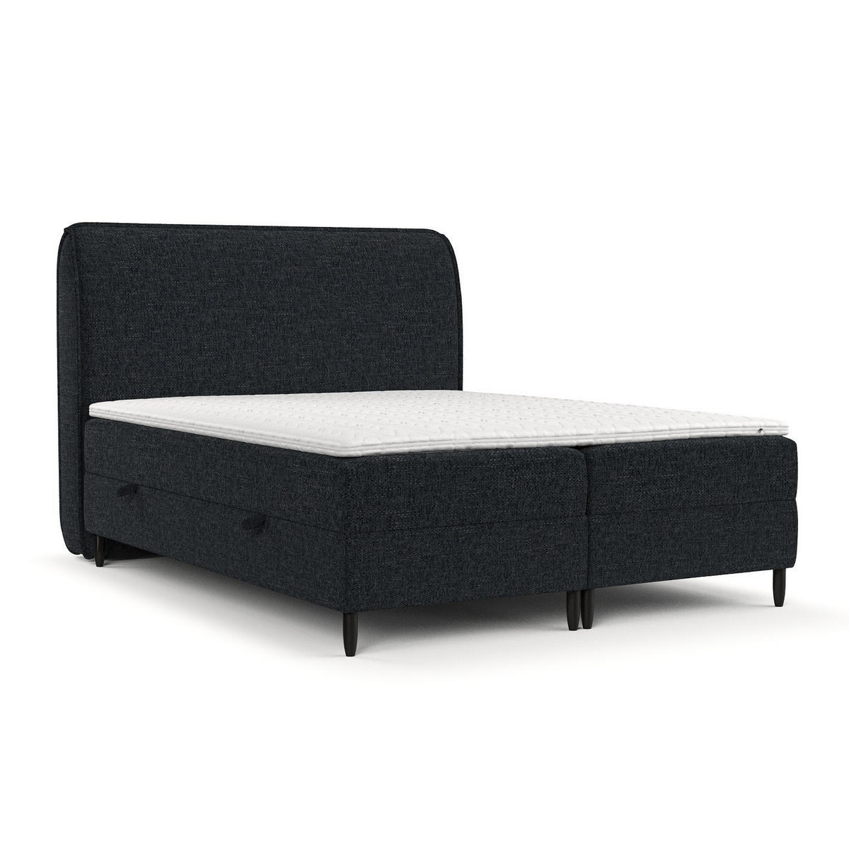 BOXBETT Lunaro 200/200 cm Anthrazit im Modesto Stoff - Anthrazit/Schwarz, Holz/Holzwerkstoff (200/200cm) - AltaBeds